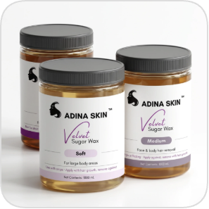 Three Velvet Professional Sugar Wax pots: Soft, Medium and Hard